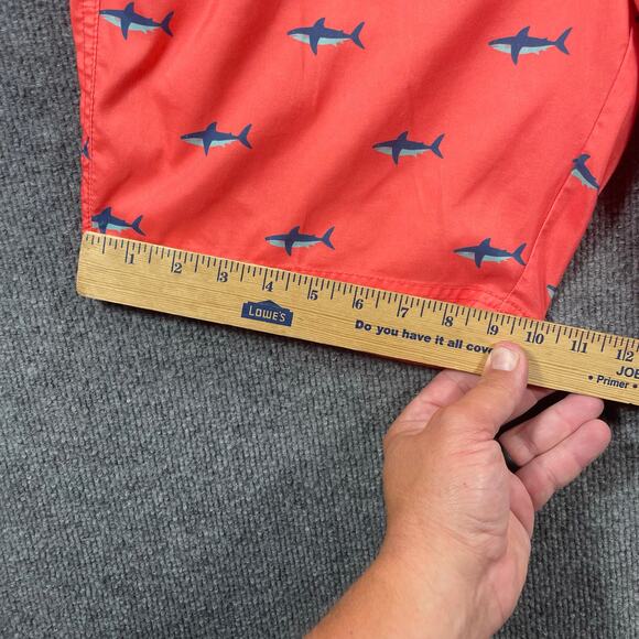 C/Y/A Swim Shorts Men's Medium Orange Shark Geometric Allover Lined Drawstring - Picture 5 of 12